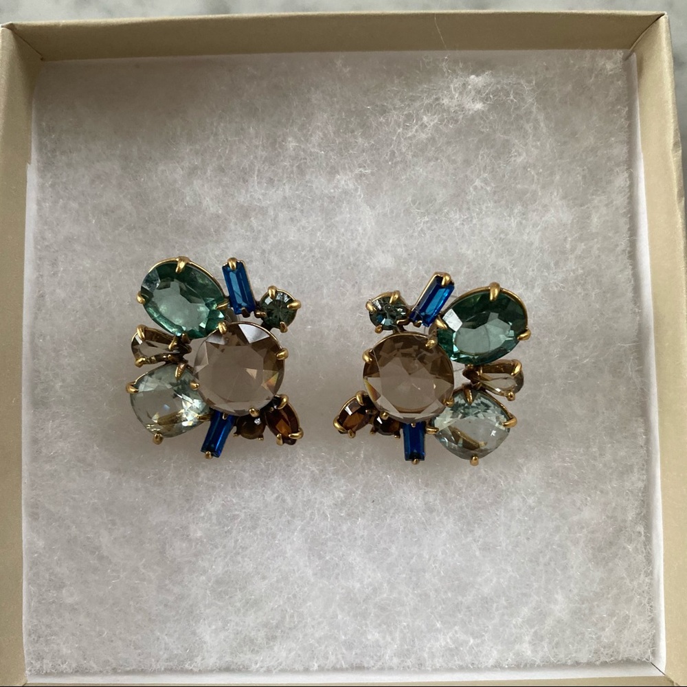 BANANA REPUBLIC Multi Colored Crystal Earrings. NWOT